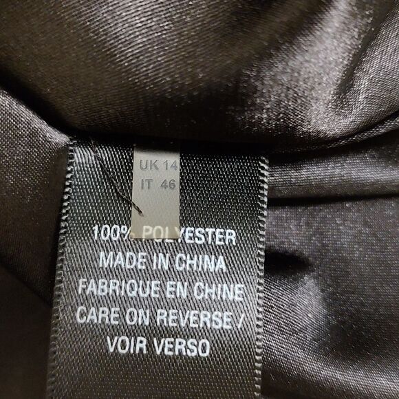 T Tahari Black Organza Sequined Special Occasion Dress Size 10 - Picture 4 of 10